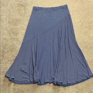 Chico’s Blue and White Striped Maxi Skirt
